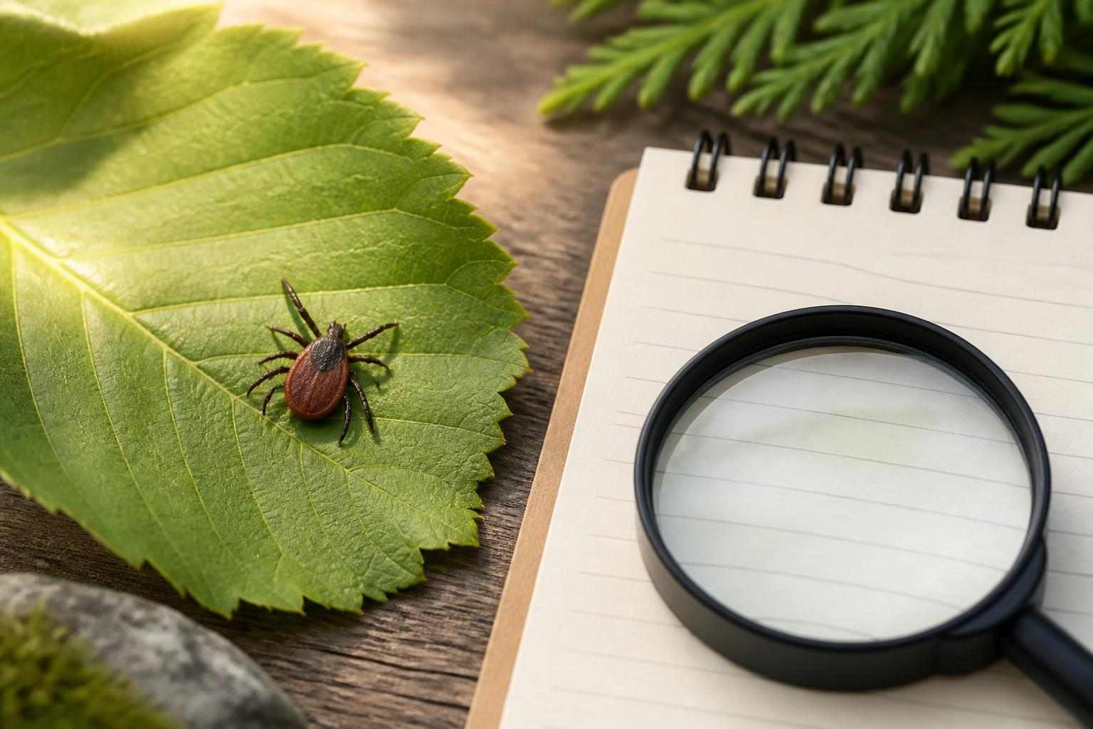 Generic tick silhouette illustration for a tick identification guide
